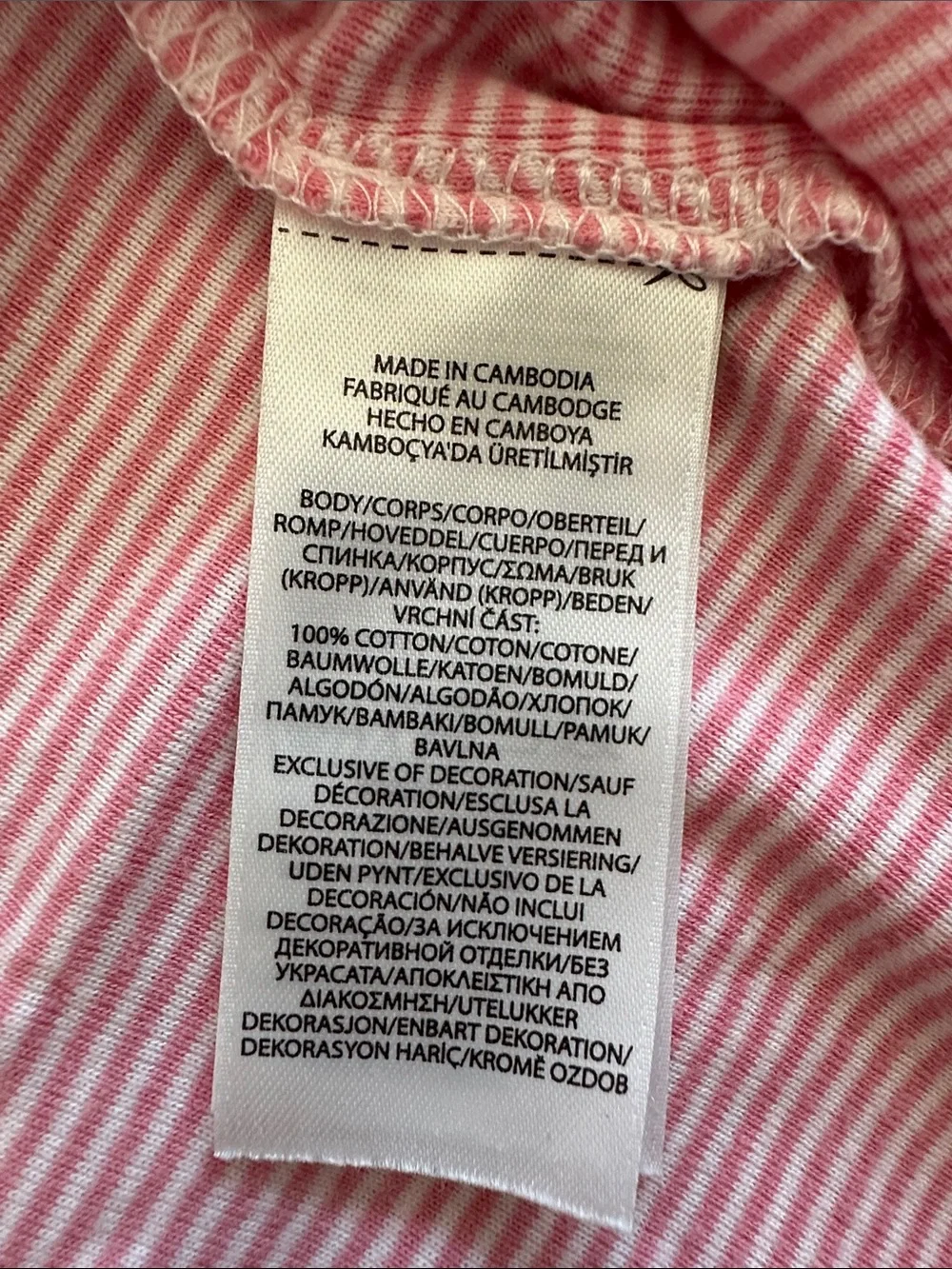 Ralph Lauren Pink & White Striped Footed Cotton Coverall 0-3 months